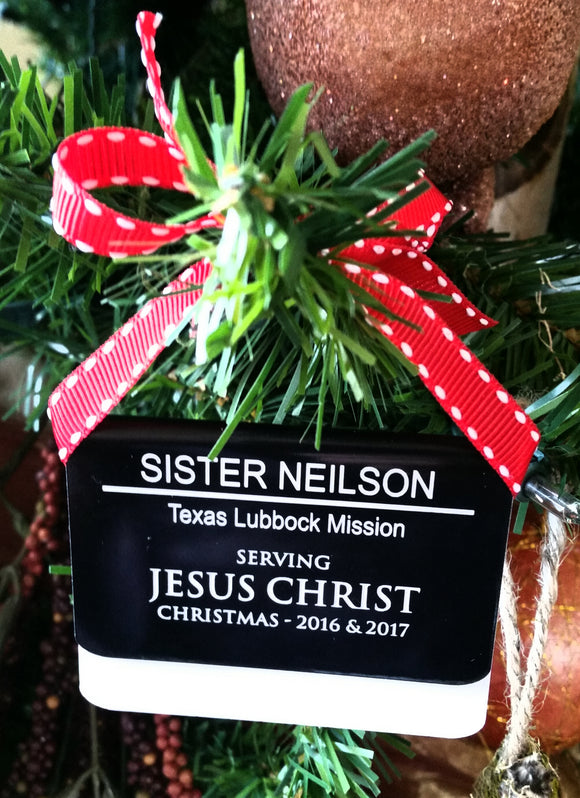 Missionary Name tag Ornament