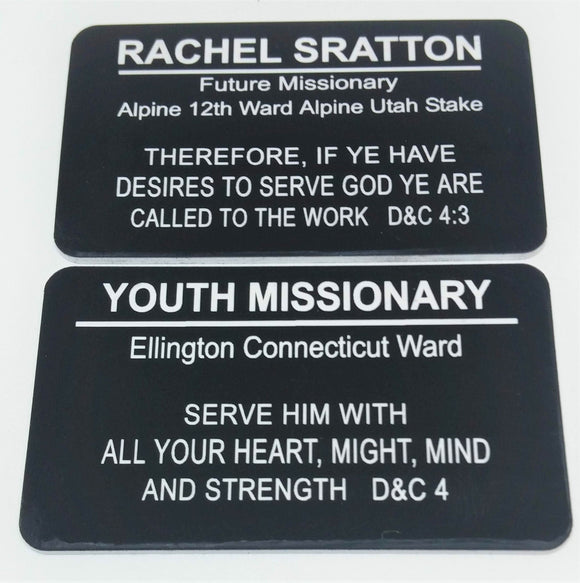 Youth Missionary Name Tag